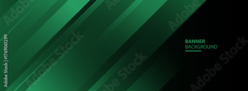 Modern abstract green diagonal stripes on a dark background, perfect for a digital technology banner design