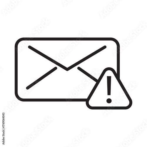 spam message. spam mail icon. spam email icon. attention icon. warning message icon. vektor. 
