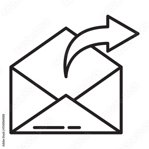 outgoing message icon. email out icon. mail out icon. vektor