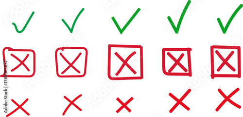 Green check mark icon, approval button sign, tick and cross symbols. Tick Cross Signs Green Checkmark Ok .
