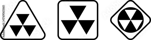 Fallout Shelter Sign. Nuclear bomb shelter sign. Fallout Shelter Road Sign. Bomb shelter sign Vector illustration .