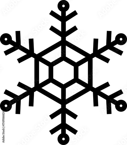 Snowflake snow freeze winter thin line outline icon. Snowflakes thin line icon set. Snowflake Simple Vector illustration .