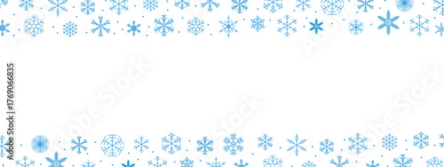 Snowflakes background isolated vector, snowflakes group with stars banner, Christmas border decoration. Happy New Year 2026 Wave lines and snowflakes. Snowflake snow freeze winter thin line icon 