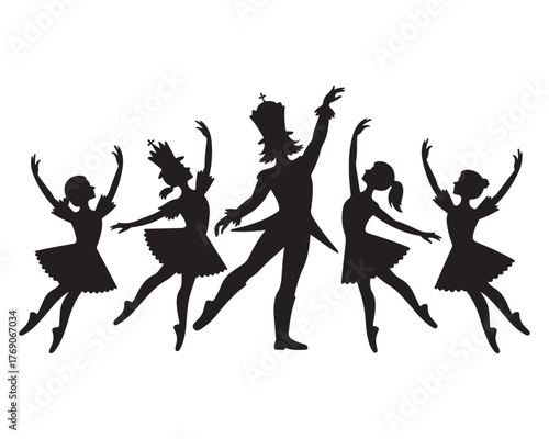 Nutcracker Ballet Silhouette Scene? ? the ?Nutcrackercore? motif 6.eps