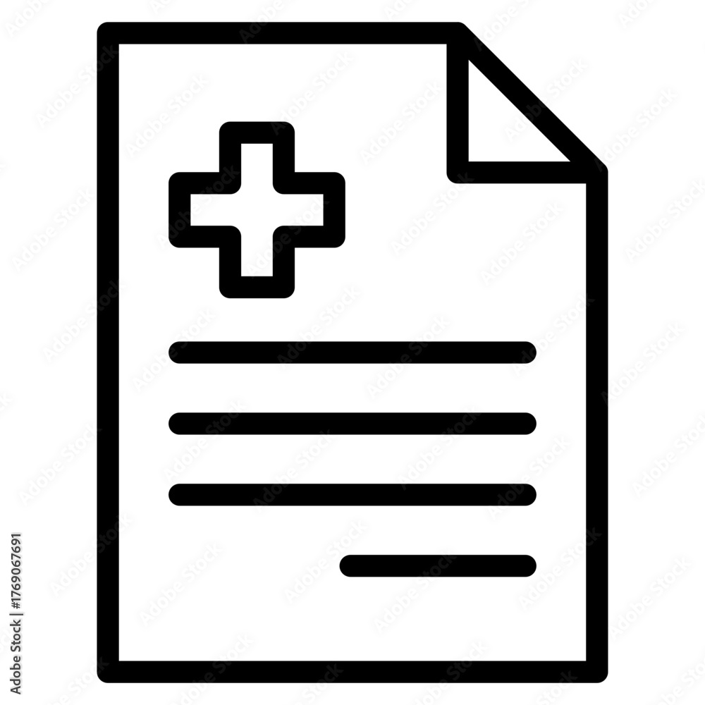 Obraz premium medical record icon