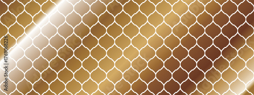 高級感のあるモロッカンタイルのバナー　ゴールド