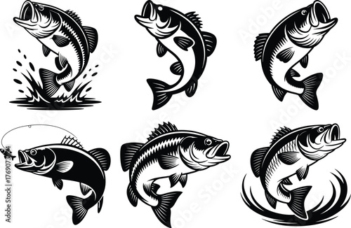 Bass Fishing Silhouette Bundle for Cricut