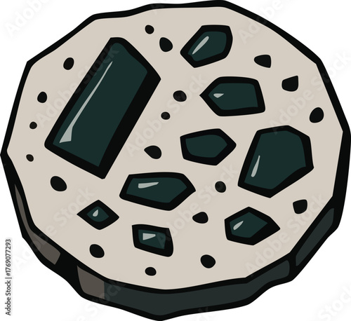 Coarse breccia or conglomerate rock with embedded clasts