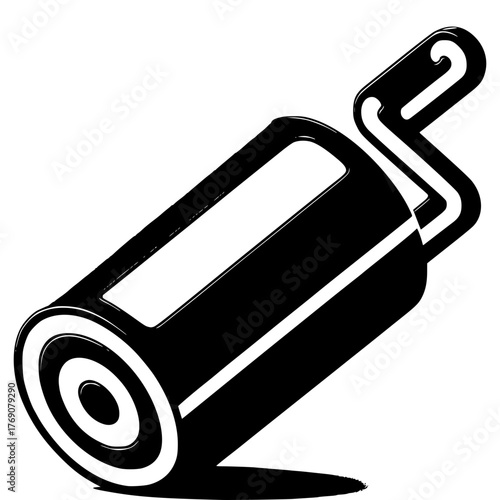 Lint roller isolated on a white background. 