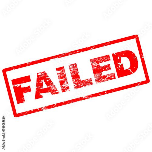 Failed, red rubber stamp vector
