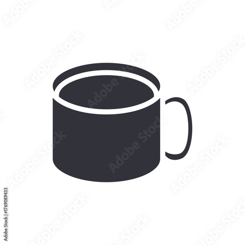Enamel Mug Vector Illustration For Coffee Beverage