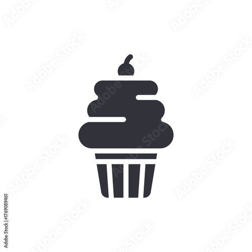Simple Cupcake Delicious Dessert Sweet Treat Illustration