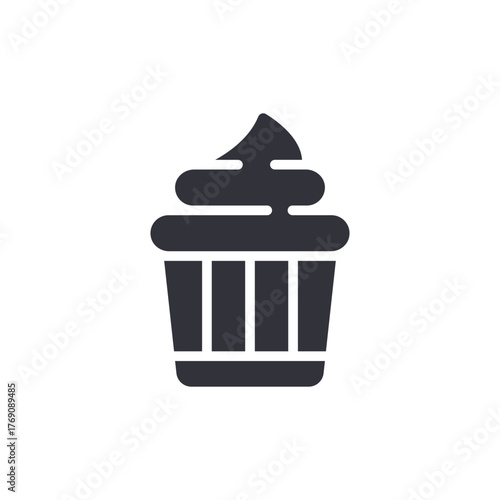 Cupcake Icon Sweet Treat Pastry Muffin Design Element