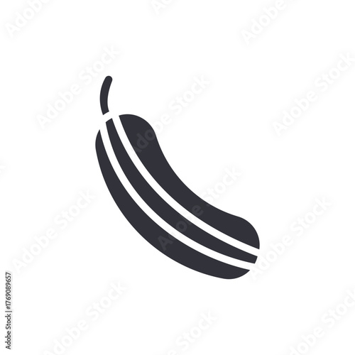 Isolated Zucchini Vegetable Graphic Linear Icon Design