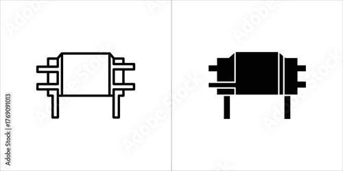 Two computer keyboards and mouse, one in black and white and the other in black