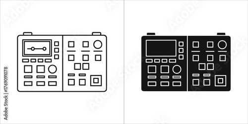 Graphic tablet icon set, representing digital art and design