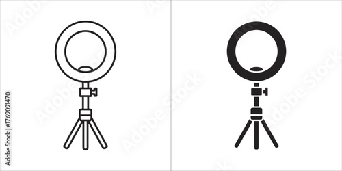 Ring light on tripod