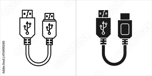 Usb a to usb c dual cable