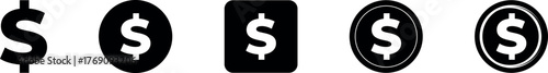 Dollar sign. Usd vector icon. Us dollar symbol. Money coin isolated.