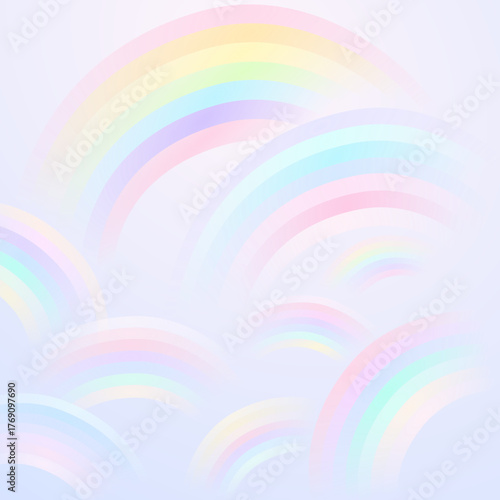 Dream Rainbow Background Illustration – Fantasy Light with Soft Pastel Glow