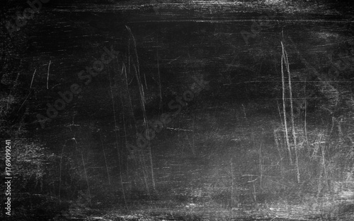 Chalk rubbed out on blackboard photo