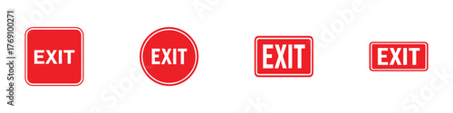 Safety and Emergency Icons Set : Minimal Symbols for Exit Signs
