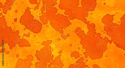 Vibrant abstract splatter pattern orange yellow warm tones dynamic energetic design background texture