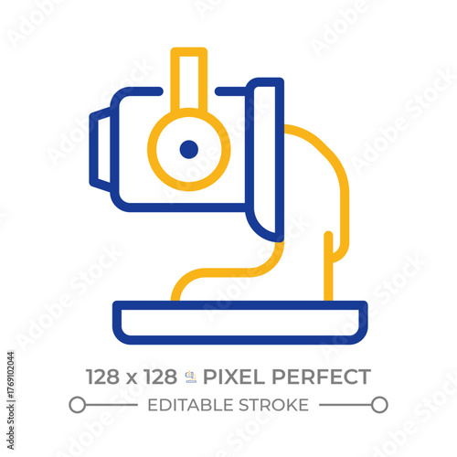 Metal casting two color line icon. Industrial production, metallurgy. Steelwork, engineering. Craftsmanship bicolor outline symbol. Duotone linear pictogram. Isolated illustration. Editable stroke