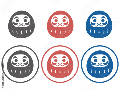 お正月アイコン　だるま