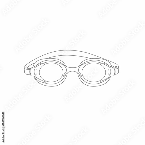 Streamlined swimming goggles sleek aquatic eyewear