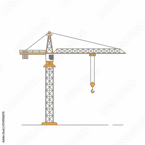 Towering construction crane stands tall