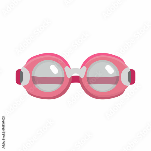 Swimming Goggles Flat Vector Design