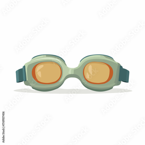 Swimming Goggles Flat Icon Design