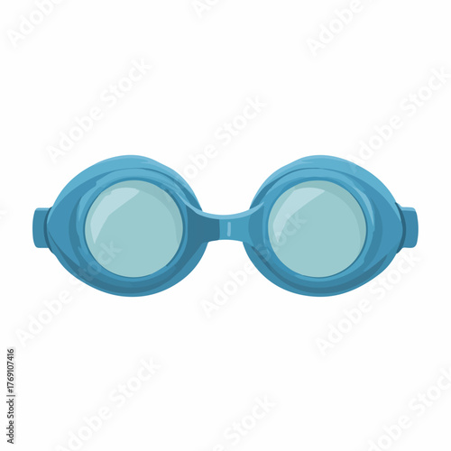 Classic Swimming Goggles Flat Vector Icon