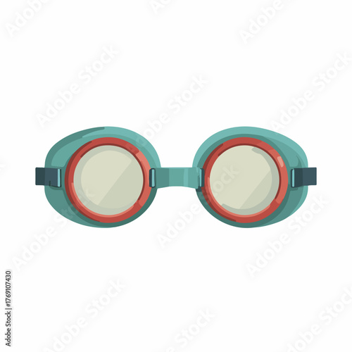 Swimming Goggles Icon Flat Vector Design