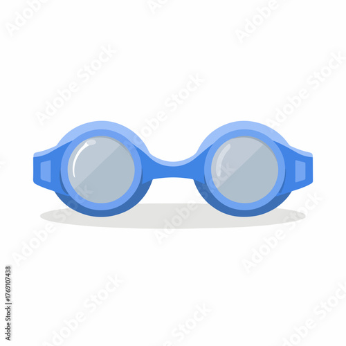 Classic Swimming Goggles Flat Vector Icon