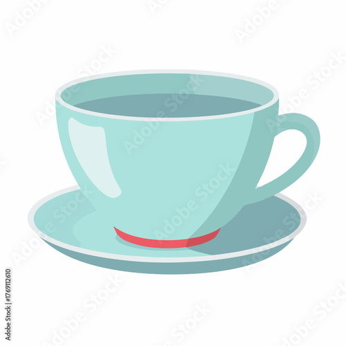 Elegant Tea Cup Icon in Flat Design