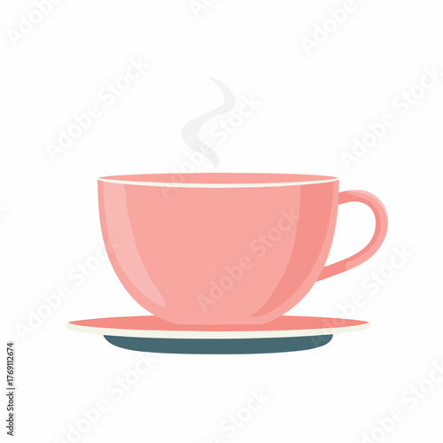 Tea Cup Flat Vector Icon Design