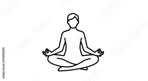 A person in lotus position, symbolizing meditation, mindfulness, and inner peace through yoga practice