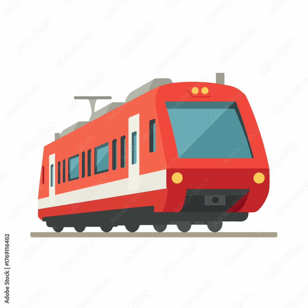 Fototapeta premium Sleek Train Symbol in Flat Design