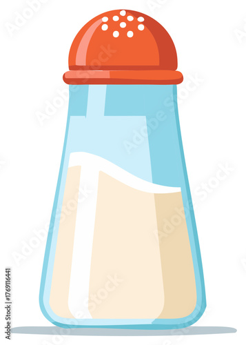Salt Shaker Container with Granules Condiment Food Ingredient