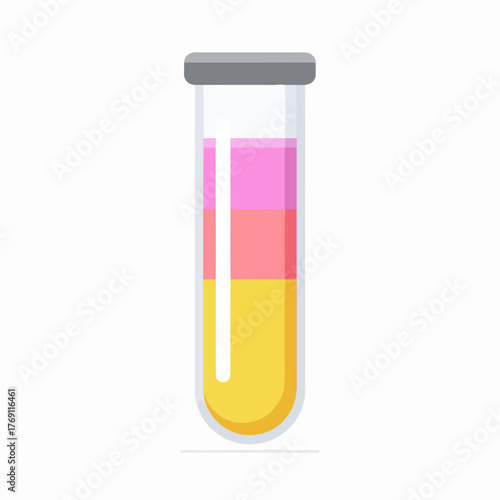 Laboratory Test Tube Illustration Flat Style