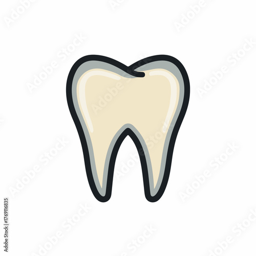 Dental outline icon with unique identifier
