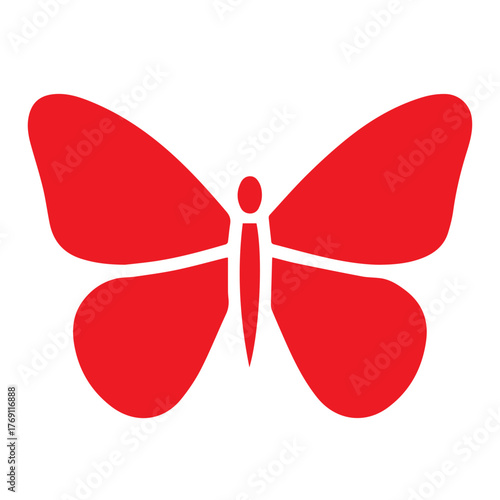 butterfly icon or logo symbol solid vector illustration 