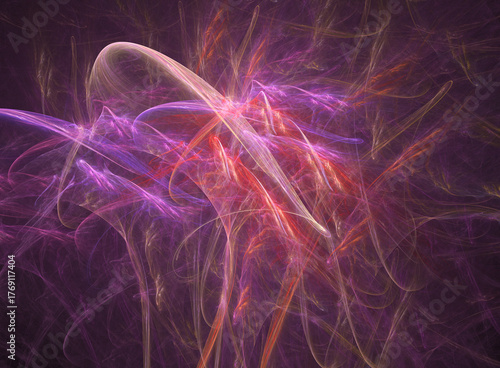 Fractal colored abstract on black background