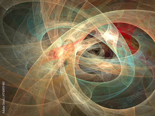 Fractal colored abstract on black background