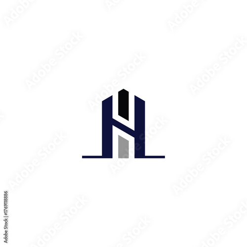 Modern H Letter Building Logo for Corporate Branding