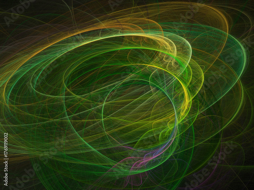 Fractal colored abstract on black background