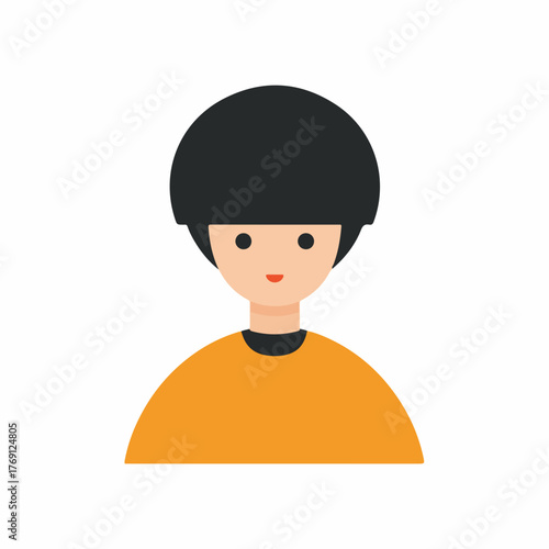 Sleek User Avatar Icon in Flat Vector Style