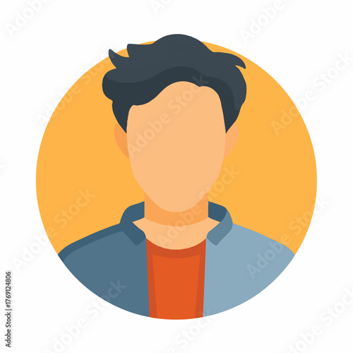 Simple User Avatar Flat Vector Icon